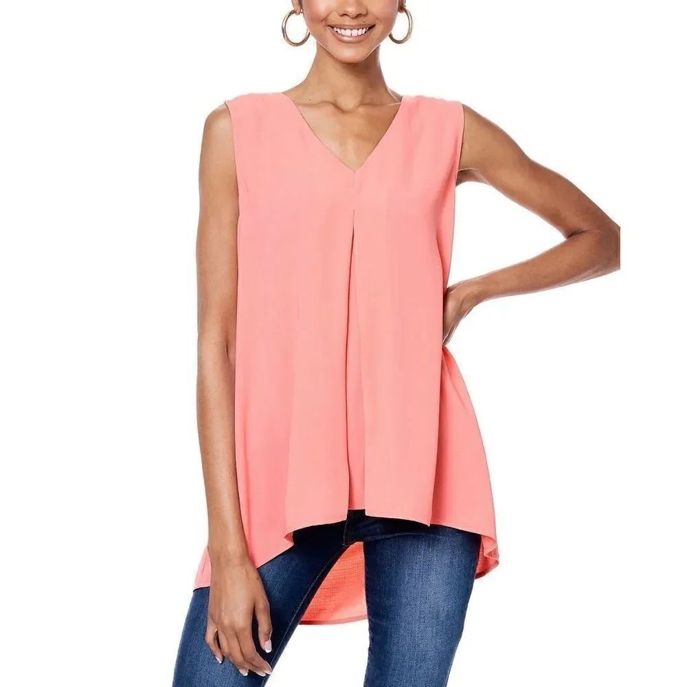 FEVER Ladies Versatile High-Low Sleeveless Tunic - Picture 2 of 7